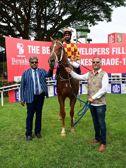 'Divine Star' after winning The Marilingaiah Memorial Trophy.