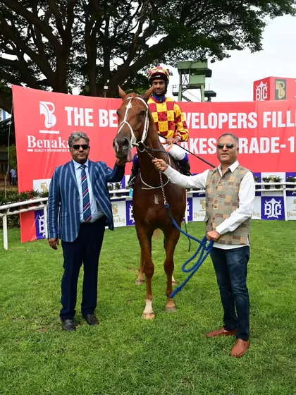 'Divine Star' after winning The Marilingaiah Memorial Trophy.
