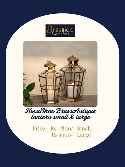 Our HexaShae brass antique lanterns, available in two sizes, are perfect for lighting up pathways or corners during wedding festivities. Their geometric design adds a modern touch to a classic item.