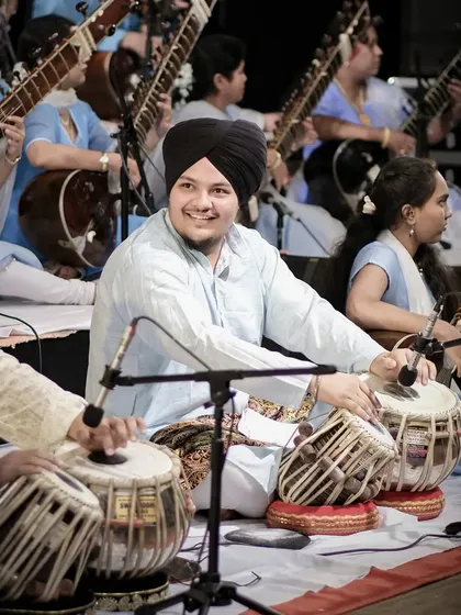 The happiness of a successful performance. Sharing the stage with so many talented musicians was a fantastic experience.