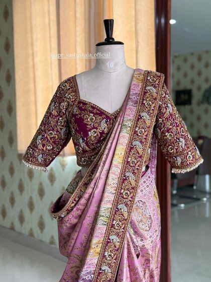 Another full view of the magnificent magenta bridal set.