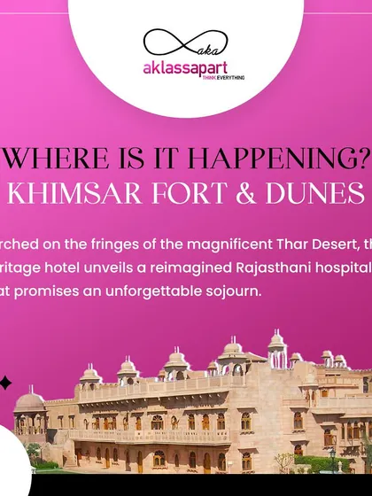 The retreat is happening at the magnificent Khimsar Fort & Dunes, a stunning heritage hotel on the fringe of the Thar Desert.