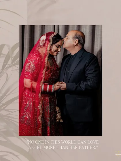 A touching and emotional portrait of the bride with her father. A simple gesture that speaks volumes about their special bond.