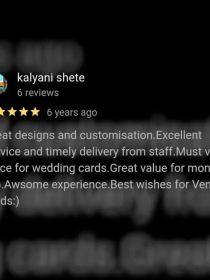 This review touches on all the things I strive for: great designs, flexible customization, excellent service, and timely delivery. Providing great value and a wonderful experience is always my top priority.
