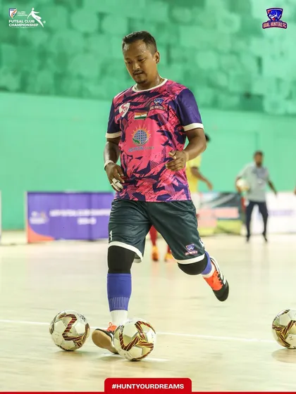 Our goalkeeper getting ready for the second match.