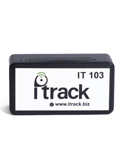 A straight-on shot of the 'iTrack' GPS device, perfect for a primary Amazon or Flipkart product image.