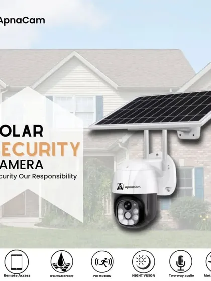 Outdoor security is now solar-powered. This camera is 100% wireless, offers remote access, and is IP66 waterproof, with features like PIR motion detection and night vision.