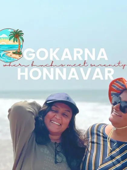 A graphic celebrating our Gokarna and Honnavar trips, where beaches meet serenity.