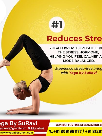 One of the key mental health benefits of yoga is stress reduction. Advanced poses like this forearm stand demonstrate the focus and calm developed through practice.