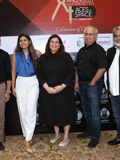 A group photo with fellow jury members at the Aces of Space Design Awards.