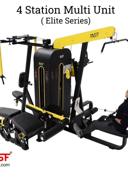 The seated row station on the 4-Station Multi-Unit.