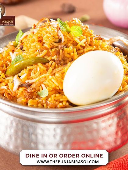 That aroma. That flavor. Our Egg Biryani will make you fall in love over and over again with its fragrant rice and perfectly balanced spices.