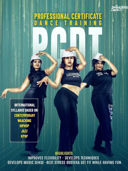 Our Professional Certificate Dance Training (PCDT) is designed for teens and adults serious about their dance journey. We follow an international syllabus covering styles like Contemporary, Waacking, Hip Hop, Jazz, and K-Pop to build versatile, confident performers.