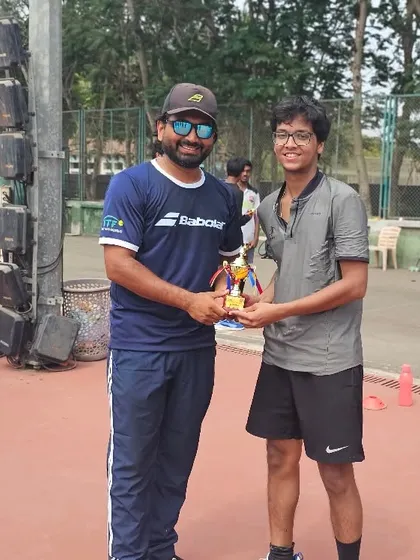 A junior player who competed as part of the men's team, showcasing the talent across our academy.