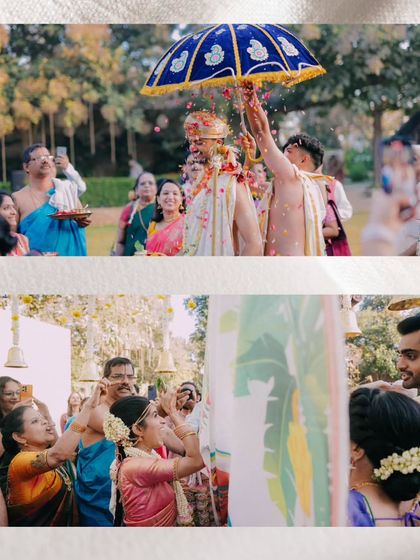 A duplicate of the Kashi Yatra and welcome rituals.