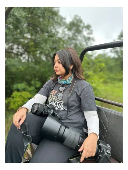 Out on a safari, armed with my trusty "bazooka" lens. This is my happy place, where I feel most connected to the world. Being a wildlife photographer isn't just a job; it's about being part of the environment and waiting for its stories to unfold.