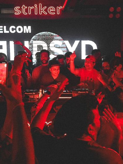 The crowd at Striker, Indore, with their phones out to capture the moment. It's amazing to see people so connected to the music.