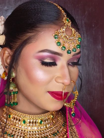 This bride looks absolutely radiant and happy with her final look.