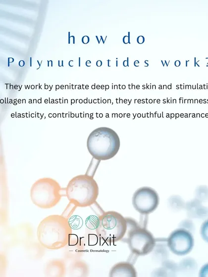 This graphic explains how Polynucleotides work by penetrating deep into the skin to stimulate collagen and elastin, restoring firmness for a more youthful look.