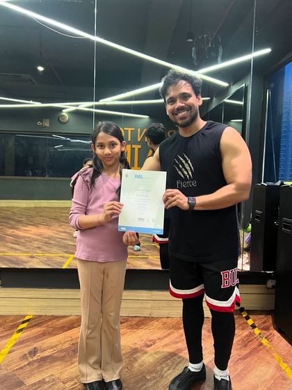 The smile says it all. We love celebrating these moments with our students, acknowledging their hard work and the completion of their jazz course level.