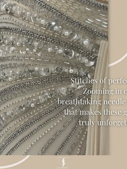 Stitches of perfection. A close-up on the breathtaking needlework that makes these gowns truly unforgettable. It's this level of craftsmanship that I look for when styling my clients.