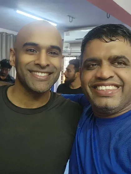 A selfie with my friend Abhilash, who hosted one of our Bangalore training sessions. Our community is built on friends like him.