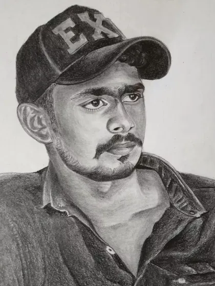 This custom portrait was a birthday gift, drawn with careful attention to shading and detail to bring the photograph to life. I can create similar personalized artwork for your special someone.