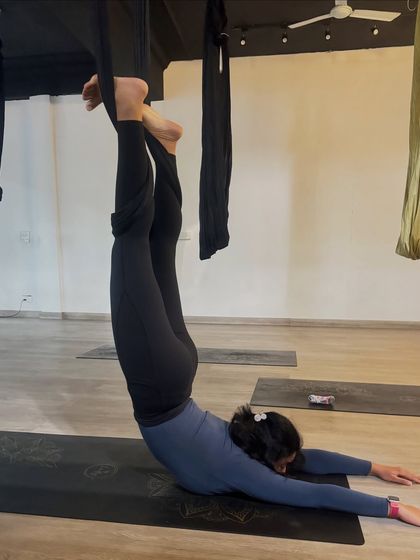 This supported plow pose is an excellent way to stretch the entire spine and shoulders while engaging the core for stability.