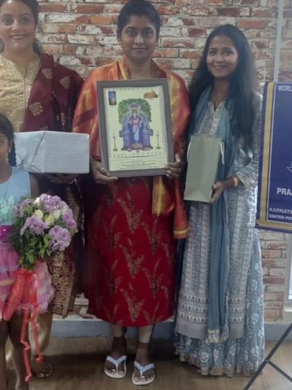 Thank you to the WAM (World Arya Vysya Mahasabha) for this beautiful honor. I am grateful for the recognition and support.