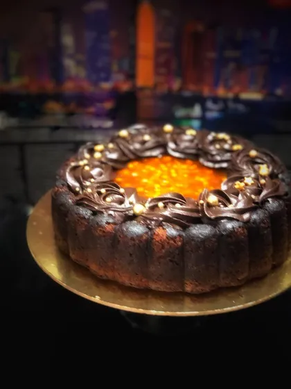 A sophisticated treat for any occasion, this is my Chocolate Orange Bundt Cake. The rich chocolate cake is filled with a tangy orange center and topped with chocolate ganache swirls.