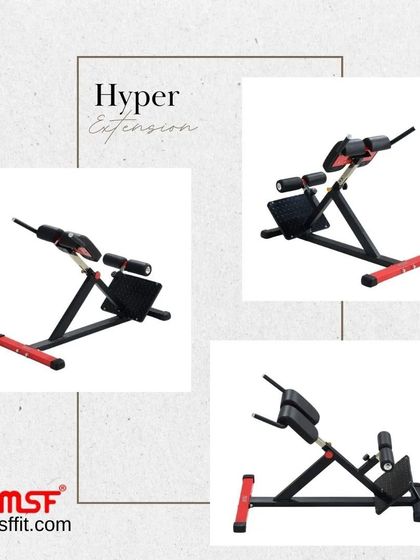 Another collage of the Hyper Extension bench.