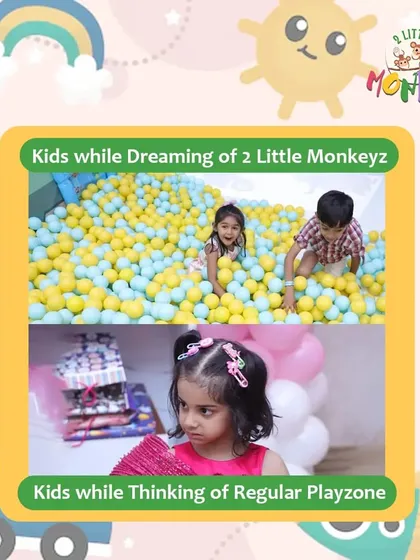 Why settle for a regular play zone when you can have an extraordinary one? This fun meme shows the difference in excitement between a regular play area and 2 Little Monkeyz.