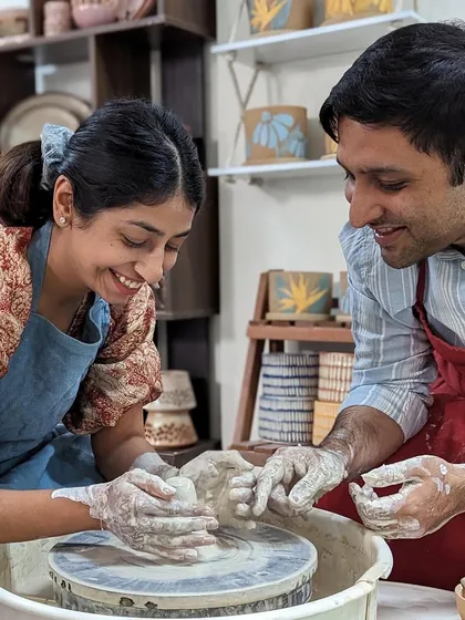 Pottery is an experience best shared. We love hosting couples and friends for a 'clayful date', where you can connect, laugh, and create something beautiful together.