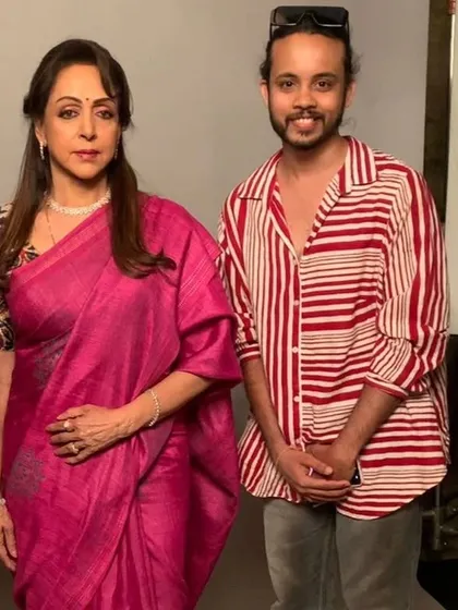 I feel so lucky to have had the chance to work with the 'Dream Girl' herself, Hema Malini ji. Styling her was a dream come true, and her grace is timeless.