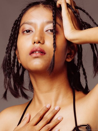 A color-toned version of a close-up, adding a warm and artistic feel.