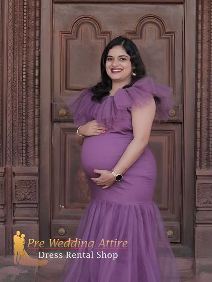 Pre Wedding Attire - Maternity Shoot Gown Rental Elegant Mermaid Gowns photo 6