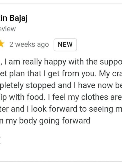 This client is happy with the support and diet plan, which helped stop cravings and build a better relationship with food. Feeling clothes fit better is a wonderful sign of progress.