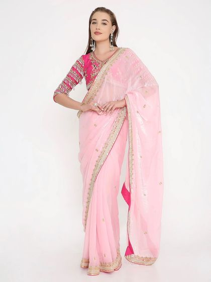 Not just another pink saree, but a made-for-you masterpiece. We customize the fit, style, and handwork to stitch your sparkle into reality.