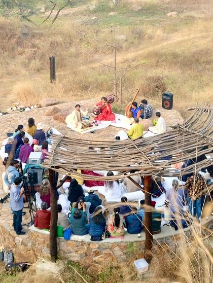 Another view of the unique Baithak setting, where art and nature came together to create a powerful experience for the community.