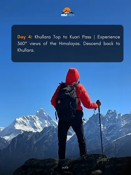 Day 4 of the Kuari Pass trek: The summit day, where you get 360-degree views of the mighty Himalayas.