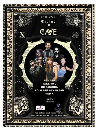 The lineup for 'Techno in The Cave' at Hyatt Regency, Dehradun. One of the last few dances of the season.
