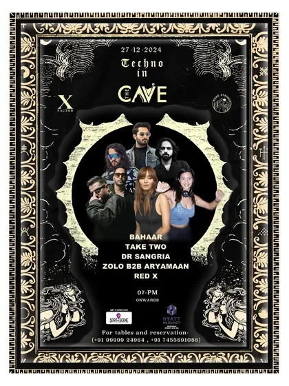 The lineup for 'Techno in The Cave' at Hyatt Regency, Dehradun. One of the last few dances of the season.