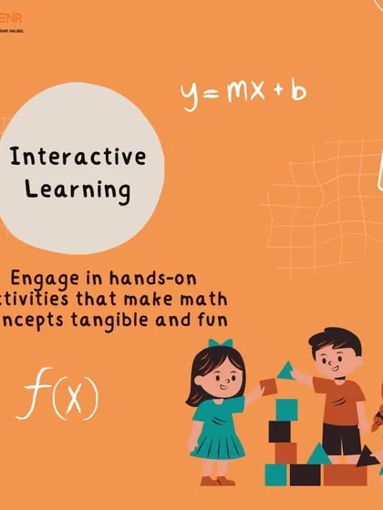 We use interactive learning to make math concepts tangible and fun. Hands-on activities, like building with blocks to understand geometry, help solidify complex ideas.