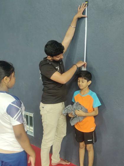 Another routine height check at the sports academy. This data is important for understanding the physical development of our young players.