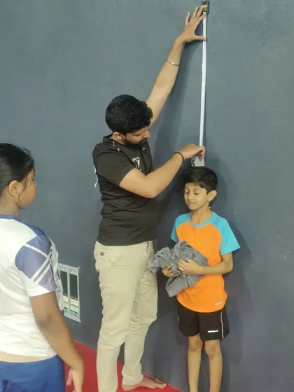 Another routine height check at the sports academy. This data is important for understanding the physical development of our young players.