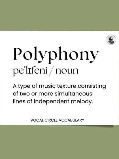 Learning about polyphony, a key concept we explore in The Vocal Circle. It's the art of weaving two or more independent melodies together.