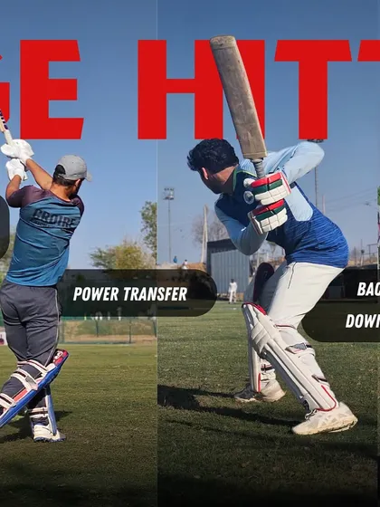 The second step to powerful range hitting is generating bat speed through a high backlift and a smooth downswing. This is where you create the momentum, which is then transferred into the shot.