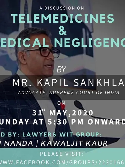The rise of telemedicine brings new questions about medical responsibility. This poster is from a discussion I led on the intersection of telemedicine and medical negligence law, an area where I provide specialized legal advice and representation to both patients and medical professionals.