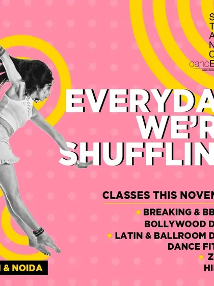 This November, get ready to shuffle. We have classes in Breaking, Bollywood, Latin, Dance Fitness, Zumba, and Hip-Hop at our Delhi and Noida locations.