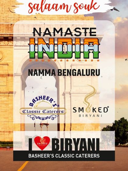 We love being a part of Namma Bengaluru's vibrant event scene. This poster announced our presence at the Namaste India edition of Salaam Souk, where we celebrated our love for Biryani.